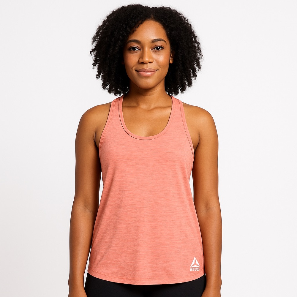 2/40$  Reebok Small Sporty Peach Racerback Tank Athleisure Running Yoga gym chic